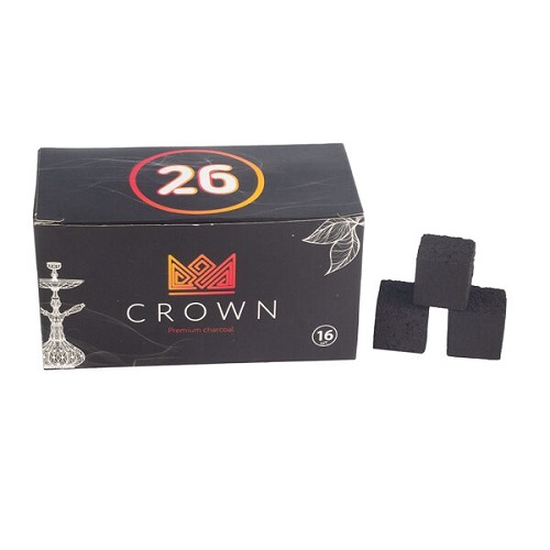Кокосовый уголь для кальяна Crown 16 шт (26 мм)