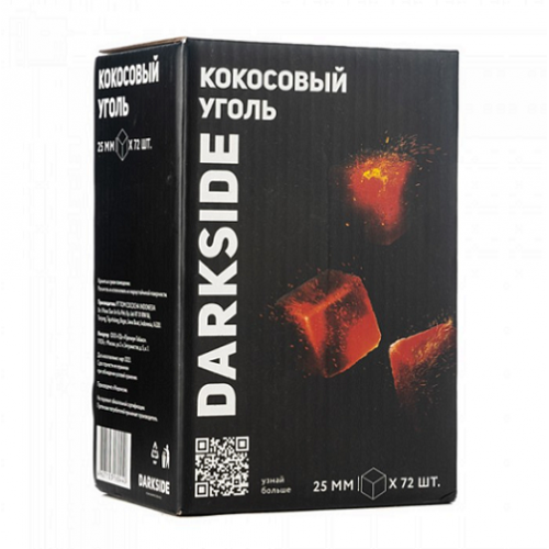 Кокосовый уголь для кальяна Dark Side 72 шт (25 мм)