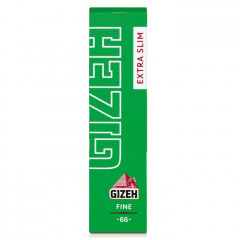 Бумага сигаретная GIZEH Super Fine Extra Slim Зеленая Cut Corners (скошенный угол) 66 листов