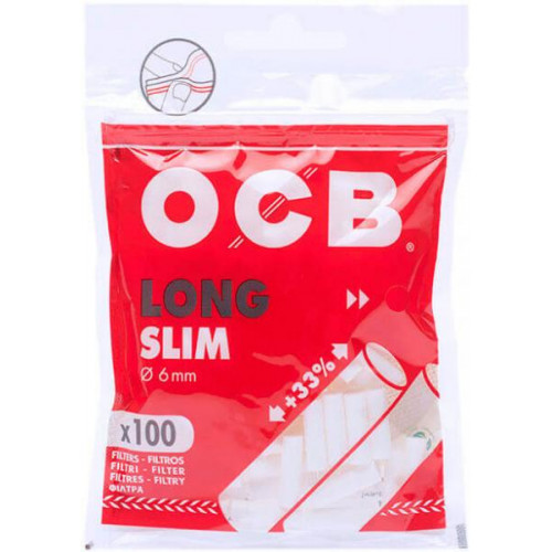 Фильтры для самокруток OCB Long slim 6 мм 100 шт