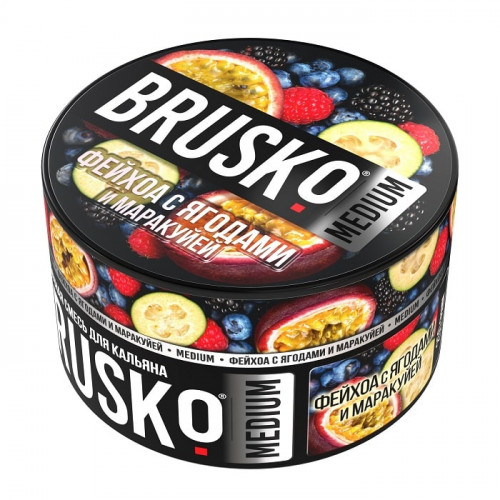 Бестабачная Смесь Brusko Medium - Фейхоа с Ягодами и Маракуйей 50 г