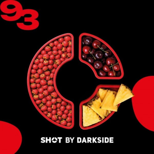 Табак для кальяна Dark Side Shot - 93 Вишня Земляника Ананас 25 гр