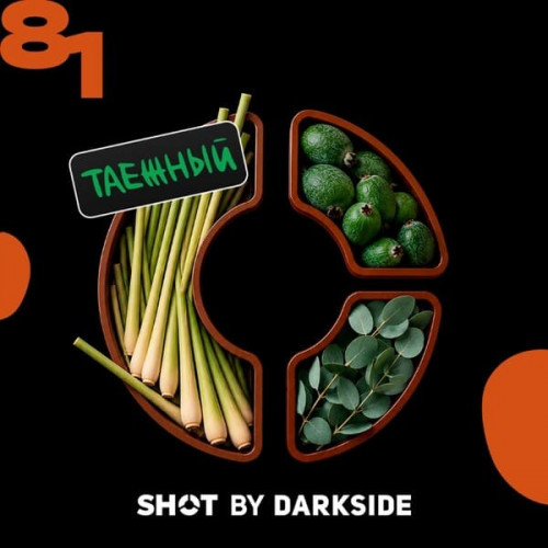 Табак для кальяна Dark Side Shot - 81 Фейхоа Лемонграсс Эвкалипт 25 гр