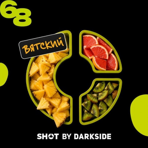 Табак для кальяна Dark Side Shot - 68 Грейпфрут Ананас Киви 25 гр
