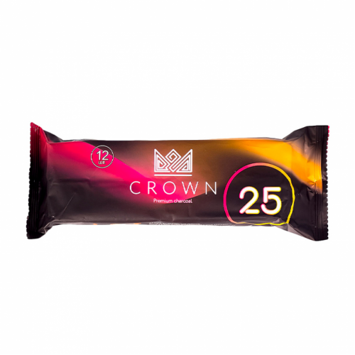 Кокосовый уголь для кальяна Crown 12 шт (25 мм)