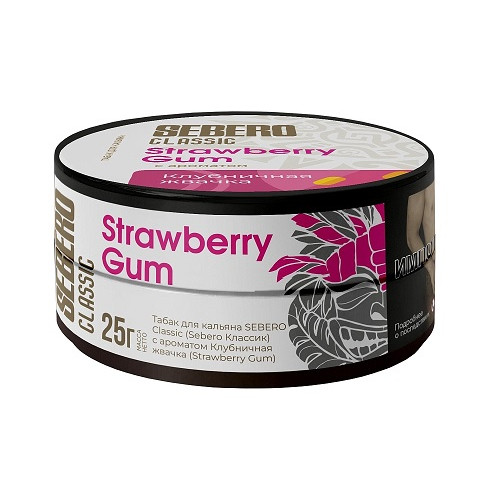 Табак для кальяна Sebero Classic - Strawberry Gum (Клубничная Жвачка) 25 гр
