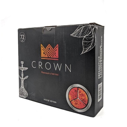 Кокосовый уголь для кальяна Crown 72 (Kaloud)