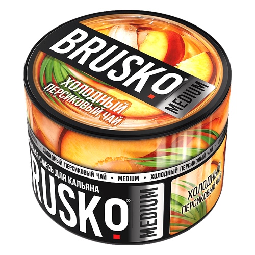 Бестабачная Смесь Brusko Medium - Холодный Персиковый Чай 50 г