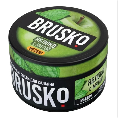 Бестабачная Смесь Brusko Medium - Яблоко с Мятой 50 г